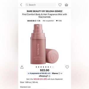Rare Beauty Body & Hair Mist